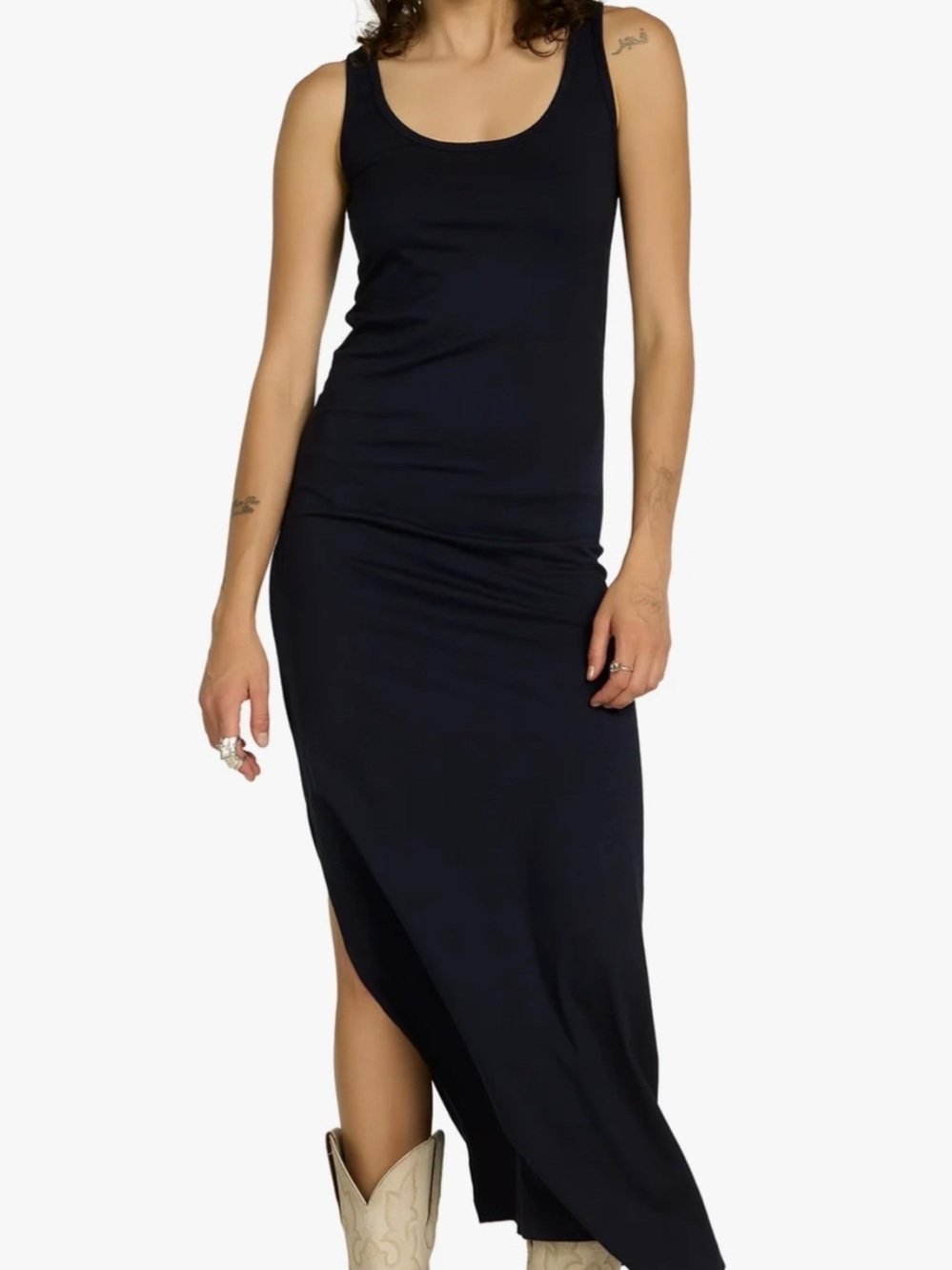 Les Tien Maxi Sleeveless Black Maxi Dress